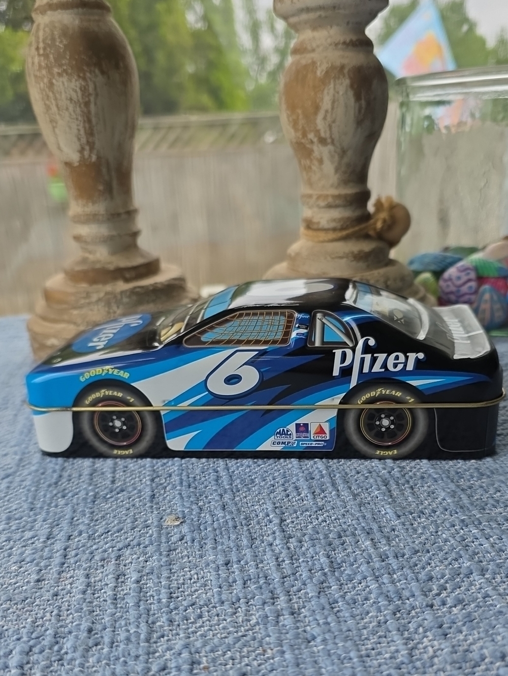 Mark Martin NASCAR Racing Tin Car Toy Container